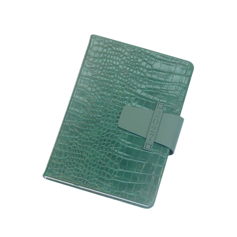 Cahier en cuir vert